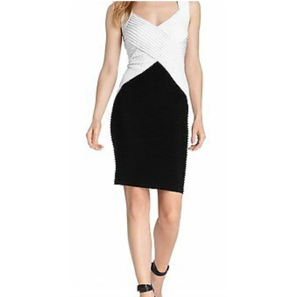 Calvin Klein Women's White Banded Sleeveless Sheath Dress CD4A2RDX - Picture 1 of 3